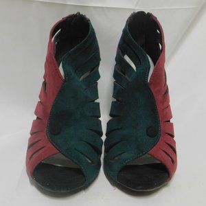 Dominique Nicole Faux Suede Multi color heel